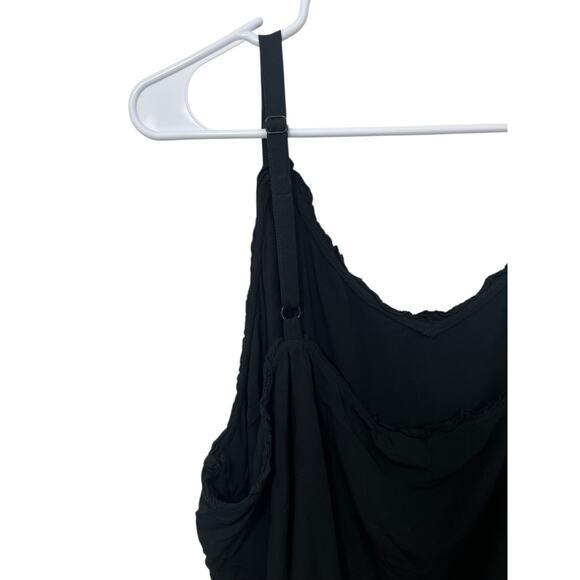 Old Navy Women’s Black Tank Top 3X Plus Cami Thin Strap Y2K Whimsigoth Ruffle - Picture 5 of 8